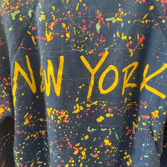 90’s Hanes Artist New York Raglan Sweatshirt Size XL - Picture 2 of 6